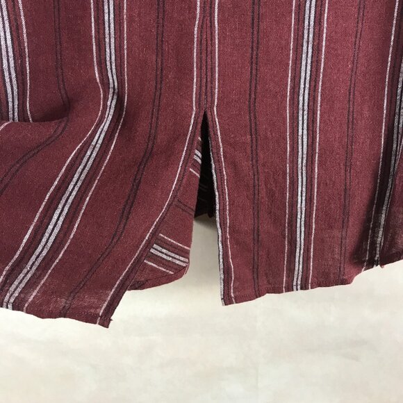 SANCTUARY Rustic Red Striped Linen Blend Sleeveless Top LARGE - Picture 6 of 6